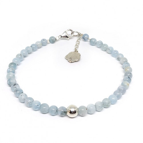 Bracelet fin en améthyste et labradorite