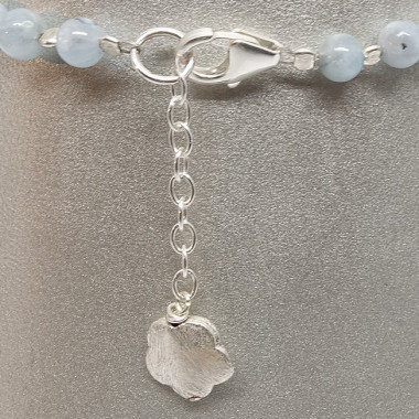 Bracelet fin en améthyste et labradorite