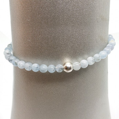 Bracelet fin en améthyste et labradorite