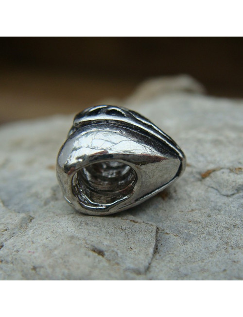 Perle large trou en forme de coeur