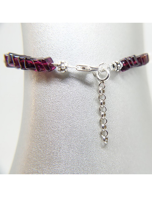 Bracelet grenat et pierre de lune