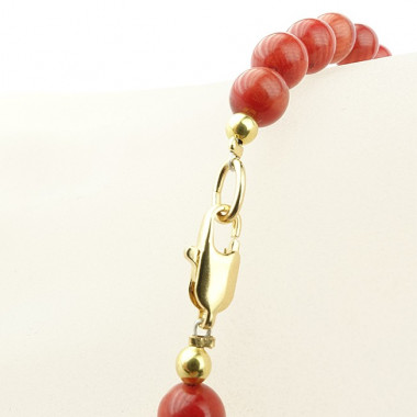 Bracelet corail et quartz rose