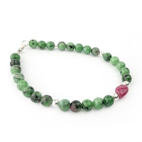 Bracelets en rubis et zoïsite