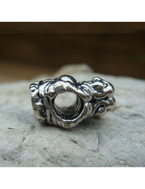 Perle large trou petit bouddha