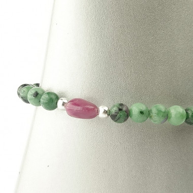 Bracelets en rubis et zoïsite