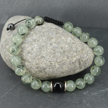 Bracelet homme oeil de tigre et hématite