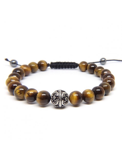 Oeil de tigre, Bracelet homme Oeil de tigre, Bracelet homme