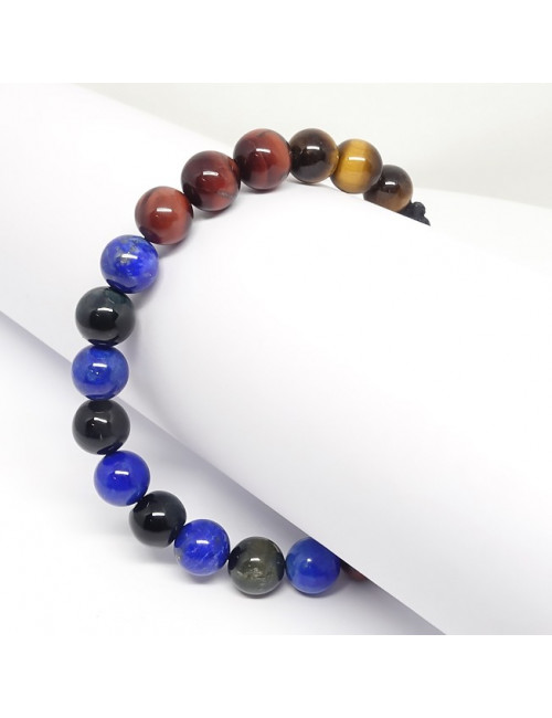 Les 3 oeils et lapis lazuli, Bracelet homme