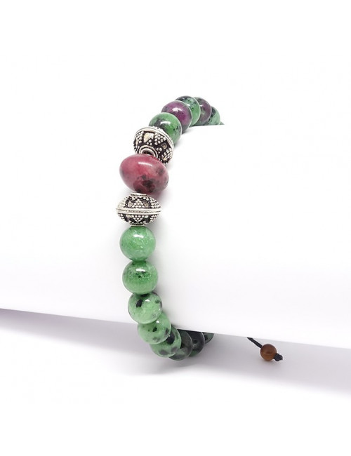 ZoÏsite et rubis, Bracelet homme
