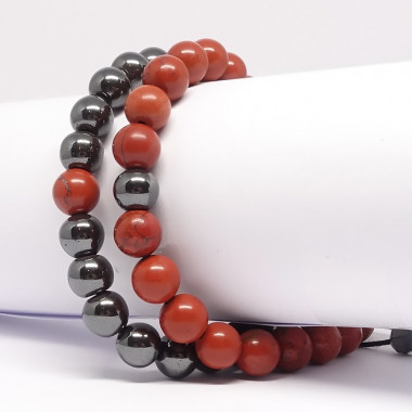 ZoÏsite et rubis, Bracelet homme
