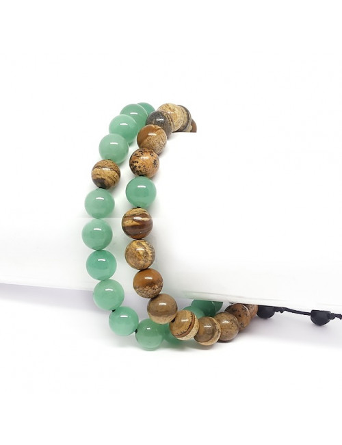 L'association de l'aventurine et du jaspe paysage stimule la créativité