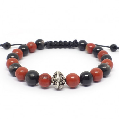 ZoÏsite et rubis, Bracelet homme
