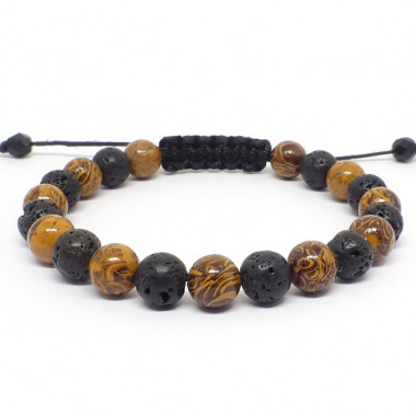 ZoÏsite et rubis, Bracelet homme