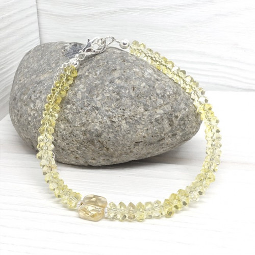 Bracelet iolite et grenat