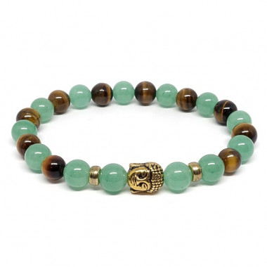 Améthyste et labradorite, bracelet élastique