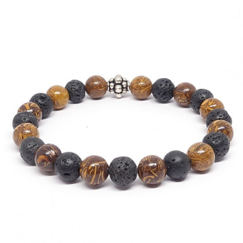 ZoÏsite et rubis, Bracelet homme