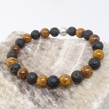 ZoÏsite et rubis, Bracelet homme
