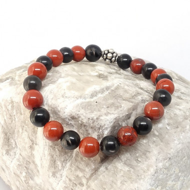 ZoÏsite et rubis, Bracelet homme