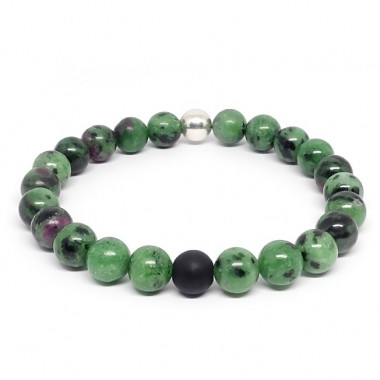ZoÏsite et rubis, Bracelet homme