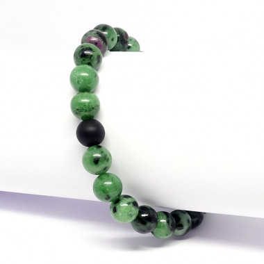 ZoÏsite et rubis, Bracelet homme