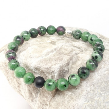 ZoÏsite et rubis, Bracelet homme