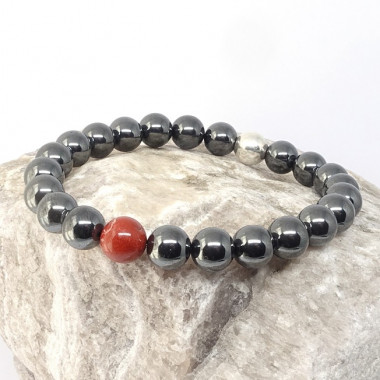 ZoÏsite et rubis, Bracelet homme