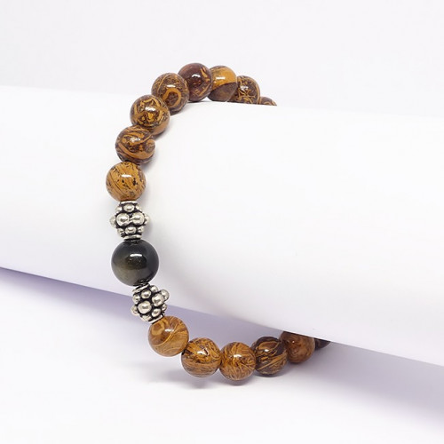ZoÏsite et rubis, Bracelet homme