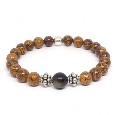 ZoÏsite et rubis, Bracelet homme