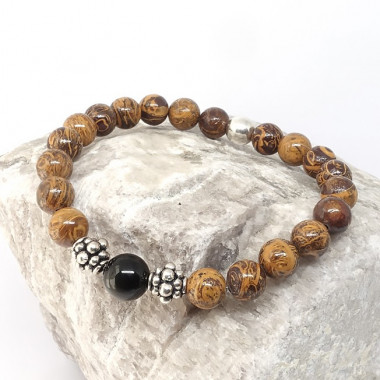ZoÏsite et rubis, Bracelet homme