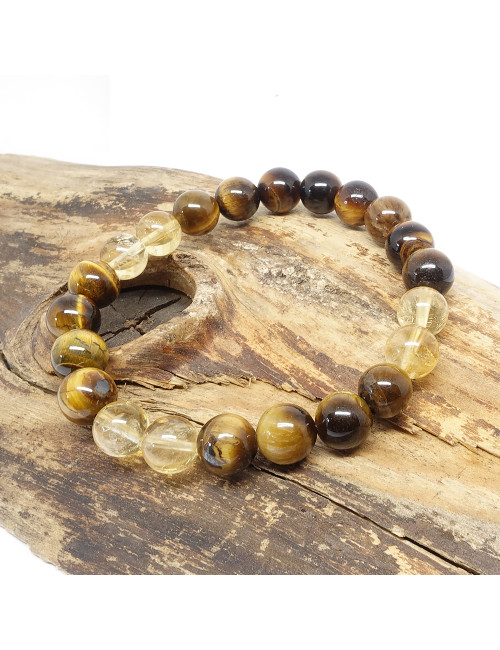 Equilibre du CHAKRA 3 - Oeil de tigre et citrine