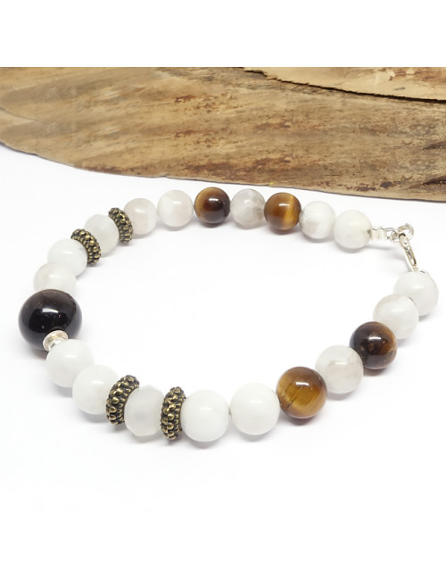 Oeil de tigre et pierre de lune