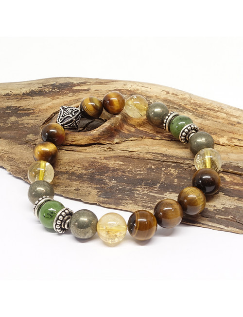 Jade, pyrite et citrine