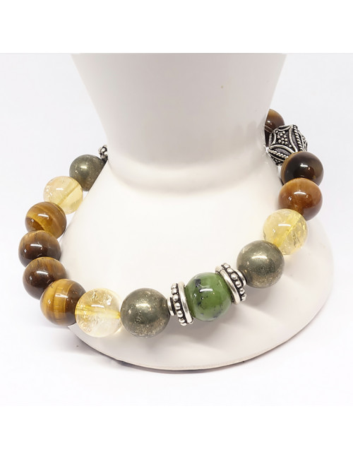 Jade, pyrite et citrine