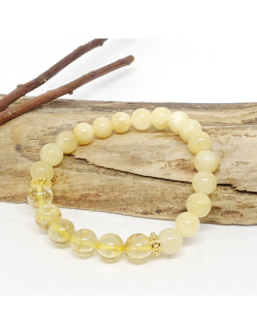 Calcite jaune et citrine