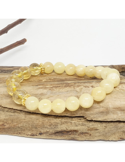 Calcite jaune et citrine
