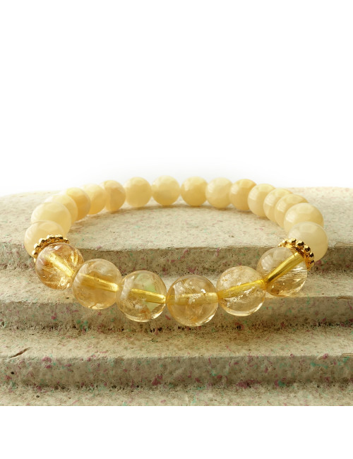 Calcite jaune et citrine