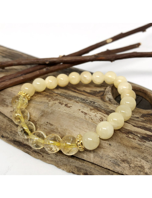 Calcite jaune et citrine