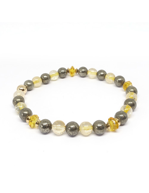 Citrine et pyrite