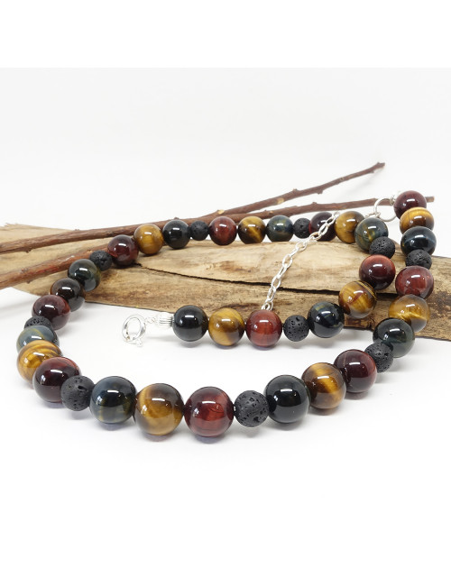 oeil de tigre, oeil de faucon, oeil de taureau et lave