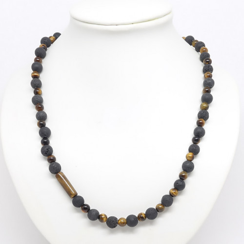 Oeil de tigre et lave