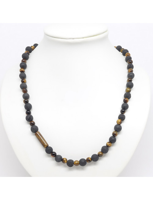 Oeil de tigre et lave