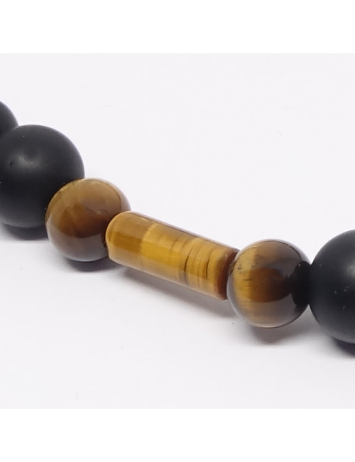 Onyx mate et oeil de tigre