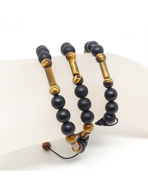 Onyx mate et oeil de tigre