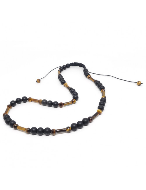 Onyx mate et oeil de tigre