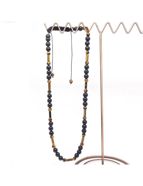 Onyx mate et oeil de tigre