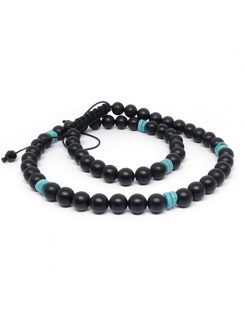 Onyx mate et turquoise