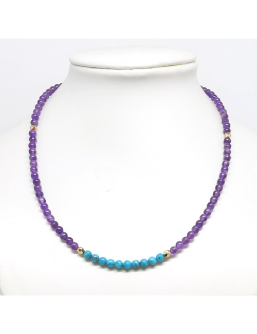 Améthyste et turquoise