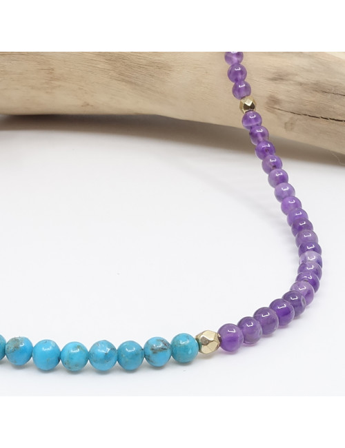 Améthyste et turquoise