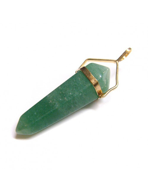 Pendentif pointe biterminée d'aventurine