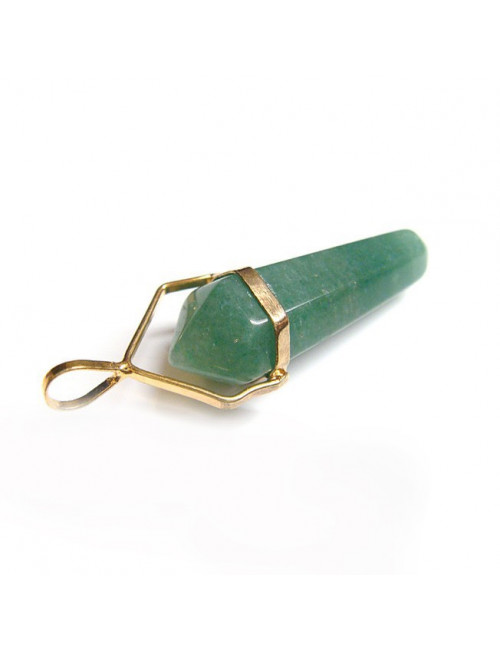 Pendentif pointe biterminée d'aventurine